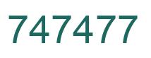 Number 747477 green image