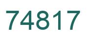 Number 74817 green image