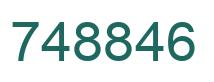 Number 748846 green image