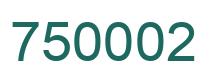 Number 750002 green image