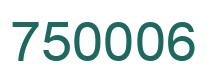 Number 750006 green image