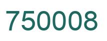 Number 750008 green image
