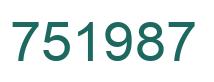 Number 751987 green image