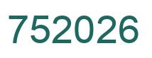 Número 752026 imagen verde