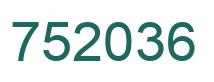 Number 752036 green image
