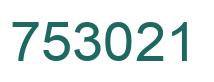 Number 753021 green image