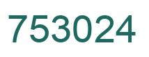 Número 753024 imagen verde