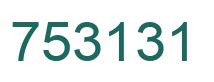 Number 753131 green image