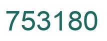 Number 753180 green image