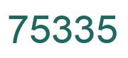 Number 75335 green image
