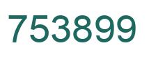 Number 753899 green image