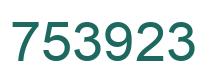 Number 753923 green image