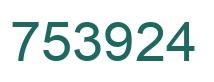 Number 753924 green image