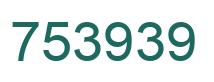Number 753939 green image