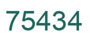 Number 75434 green image