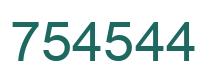 Number 754544 green image