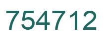Number 754712 green image