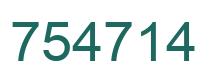 Number 754714 green image