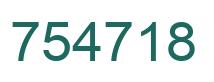 Number 754718 green image