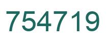 Number 754719 green image