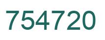 Number 754720 green image