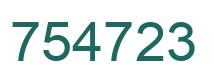 Number 754723 green image