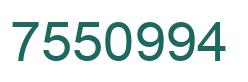Number 7550994 green image