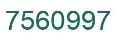 Número 7560997 imagen verde