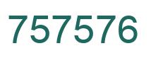 Number 757576 green image