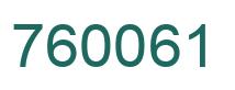 Number 760061 green image