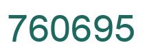 Number 760695 green image