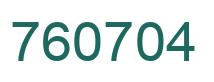 Número 760704 imagen verde