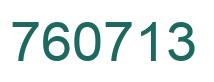 Number 760713 green image
