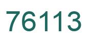 Number 76113 green image