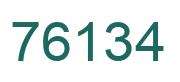 Number 76134 green image
