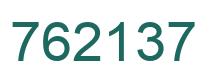 Number 762137 green image