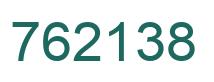 Number 762138 green image
