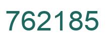 Number 762185 green image