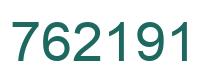 Number 762191 green image