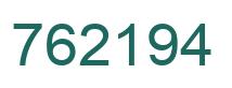 Number 762194 green image