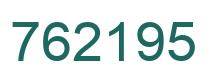 Number 762195 green image