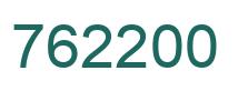 Number 762200 green image