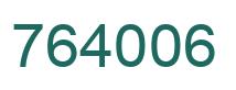 Number 764006 green image