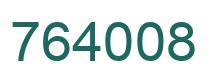 Number 764008 green image