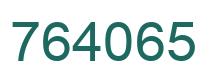 Number 764065 green image