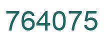 Number 764075 green image