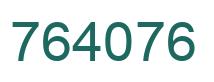 Number 764076 green image