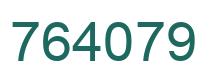 Number 764079 green image
