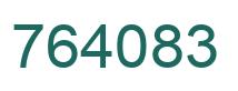 Number 764083 green image