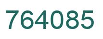 Number 764085 green image
